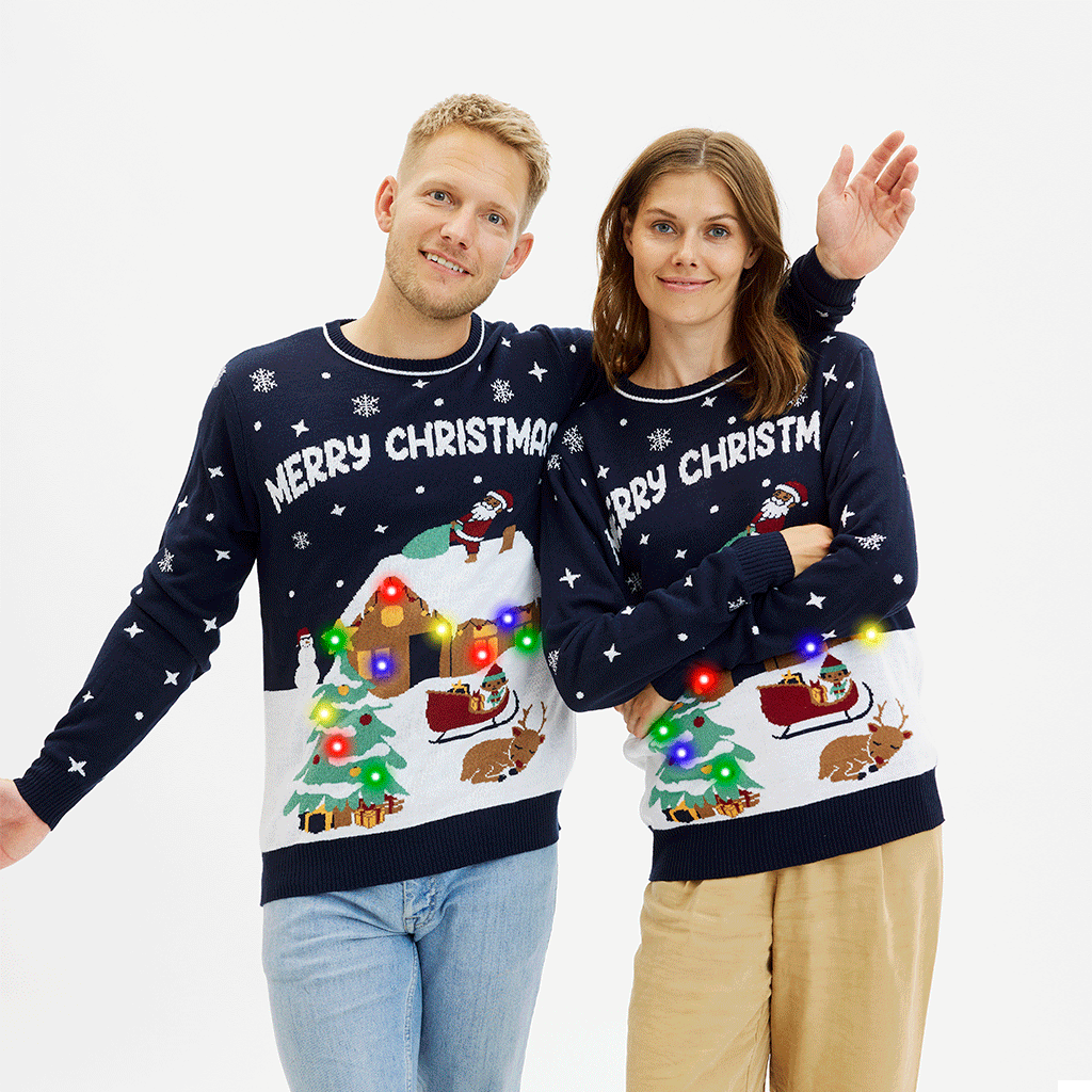 Der idyllische Weihnachtspullover - Herren